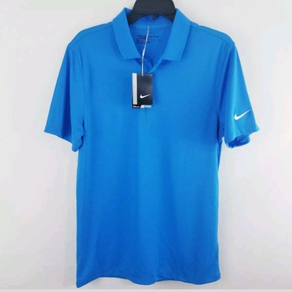 Nike Other - Nike Golf Mens Dri Fit Polo Aqua Blue Shirt Size S